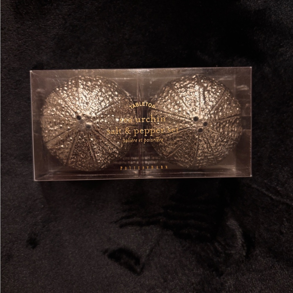 Pottery Barn Metallic Sea Urchin Shakers NWT